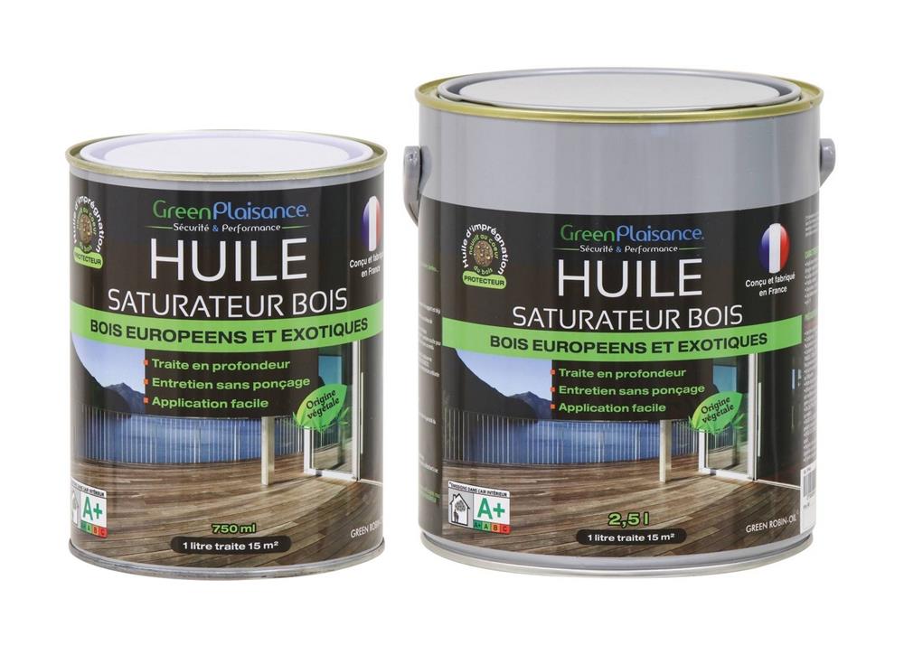 Huile saturateur spéciale terrasse en bois - Green Plaisance | Disponible en pot de 750ml ou 2,5L